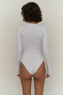 Bodysuit "Sunt eu, salut" / Alb