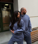 Set bărbătesc vatuit Relaxed Fit / Gri cenusiu