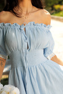 Rochie din muslină de pe Pinterest / Albastru