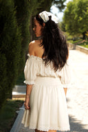 Rochie din muselină, de pe Pinterest / Ecru