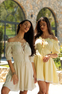 Rochie de mușelin de pe Pinterest / Galbenă de vară