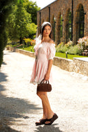 Rochie din mușelin de la Pinterest / Roz