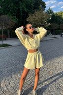 Set 3 piese PINTEREST Inspired / Galben pastel