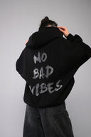 Hanorac NO BAD VIBES / Negru