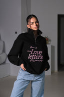 Hanorac LOVE LETTERS / Negru