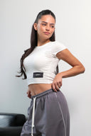 KARMA crop top / Grafit Fum