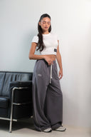 Pantaloni jogger Karma / Fum grafit