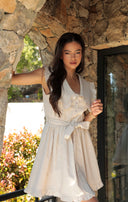 Rochie La La Linen / Bej Melanj