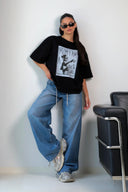 Tricou Rich Girl / Negru