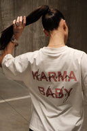 Tricou KARMA BABY / Alb timeless
