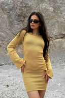 Rochie Tropics / Muștar