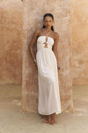 Rochie exclusivă With Love / Ecru