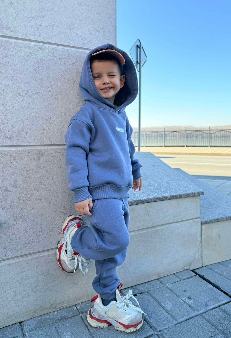 Set pentru copii matlasat Relaxed Fit Misty Grey