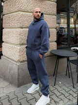 Set bărbătesc vătuit, Relaxed Fit / Dark Graphite