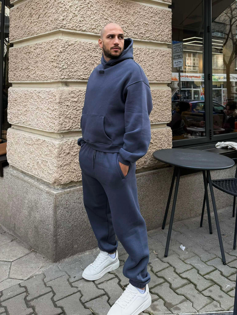 Set pentru bărbați matlasat Relaxed Fit Dark Graphite