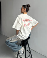 Tricou KARMA BABY / Alb timeless
