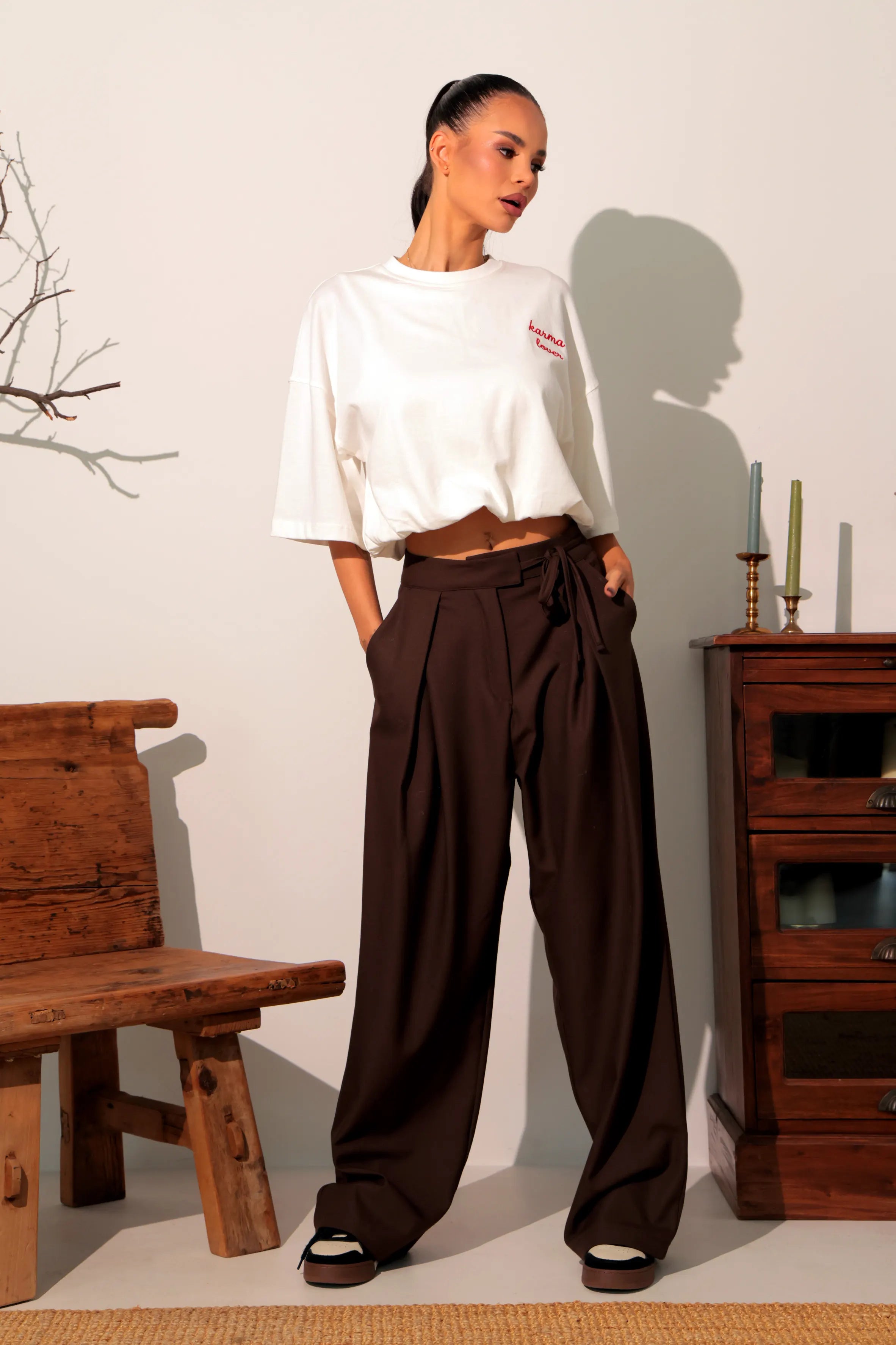 Pantaloni Forever / Chocolate Brown