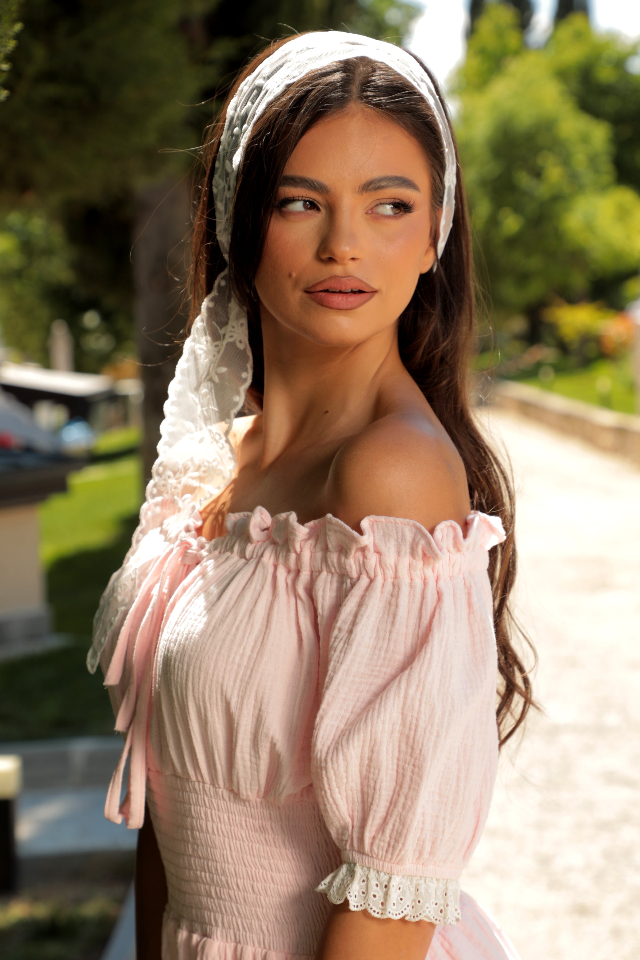 Rochie de mușelin din Pinterest / Roz
