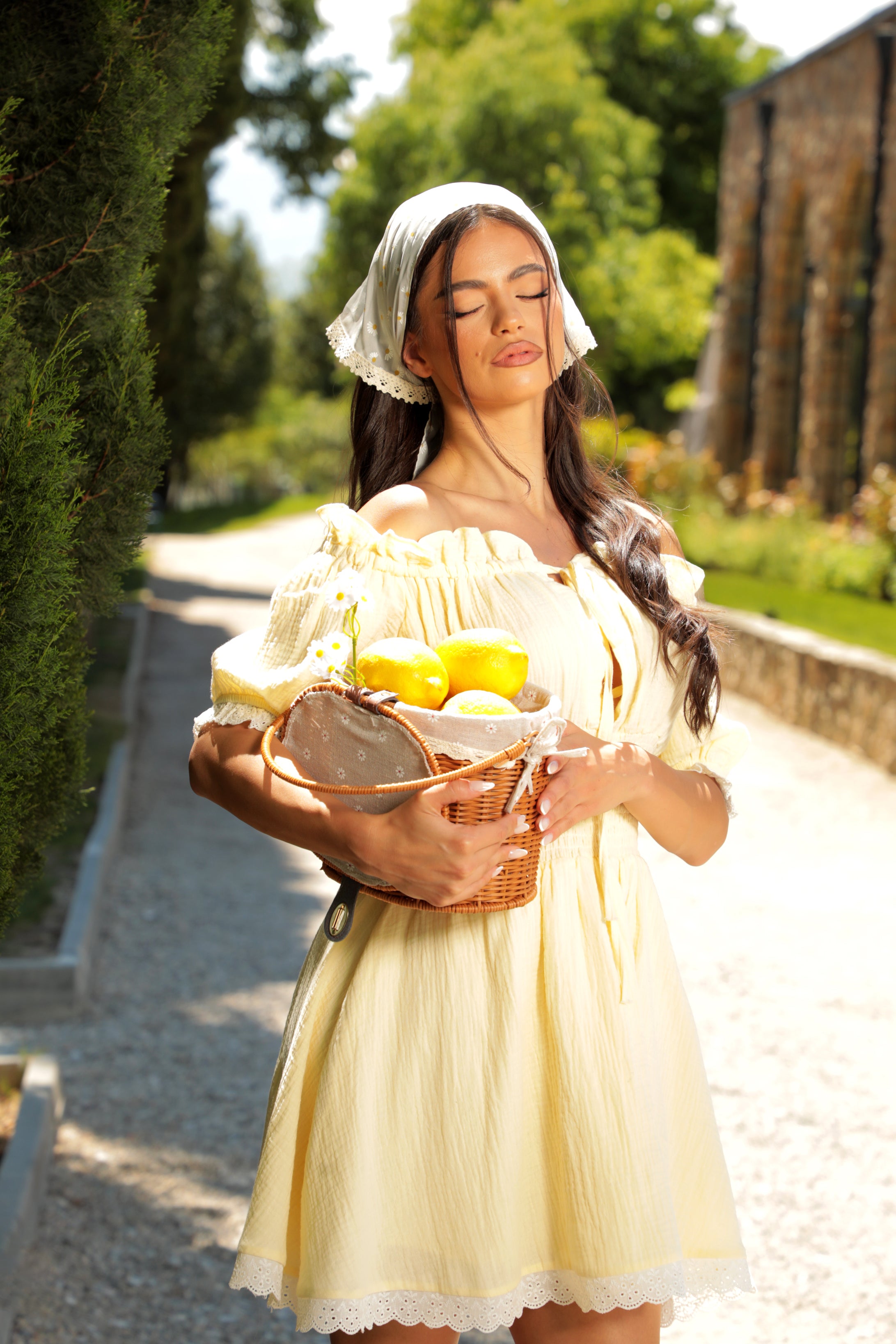 Rochie de muselină de la Pinterest / Galben de vară