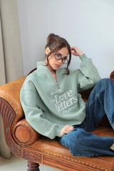 Hanorac LOVE LETTERS / Verde moi