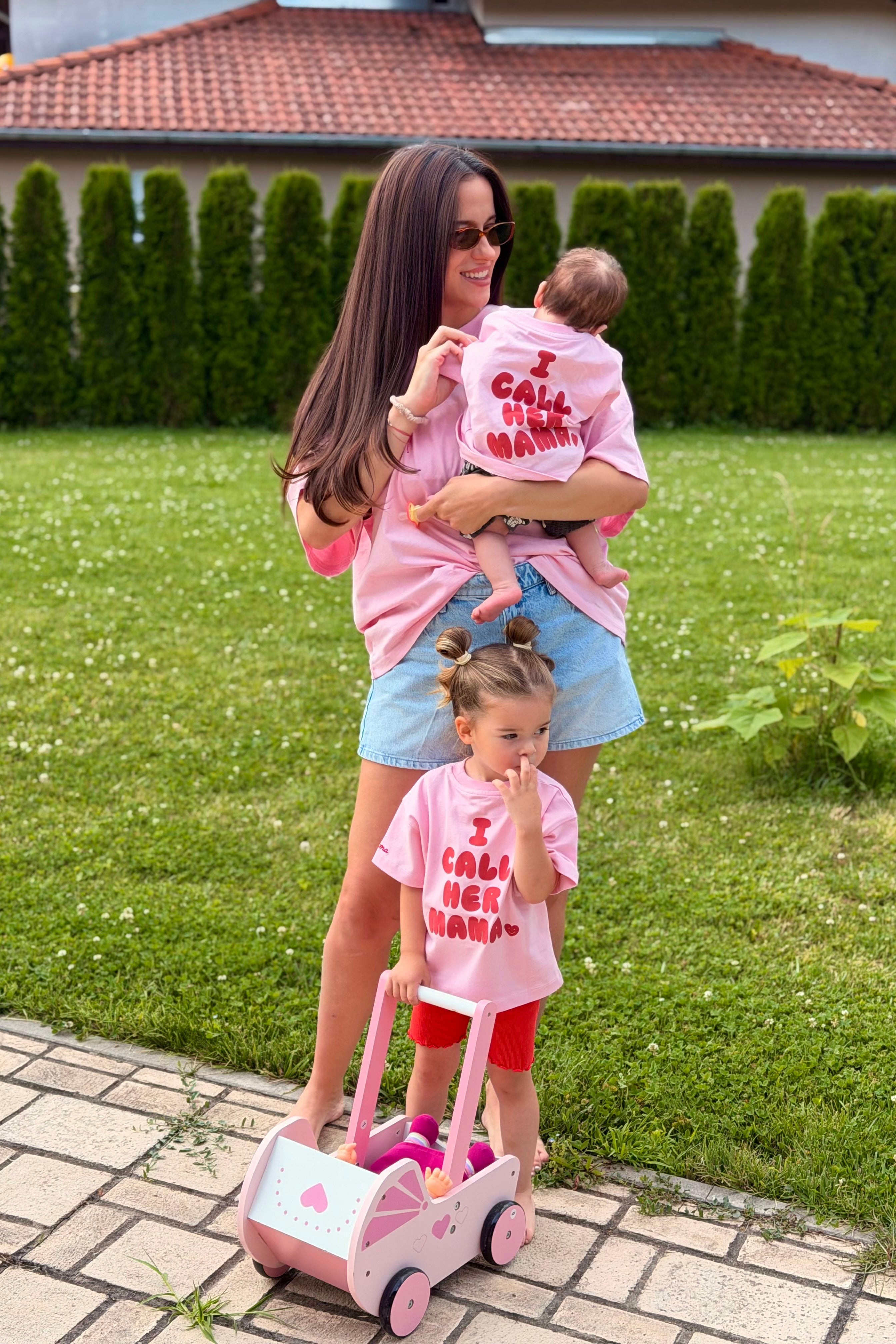 Tricou de copii | Eu o numesc mama / Lizetă roz