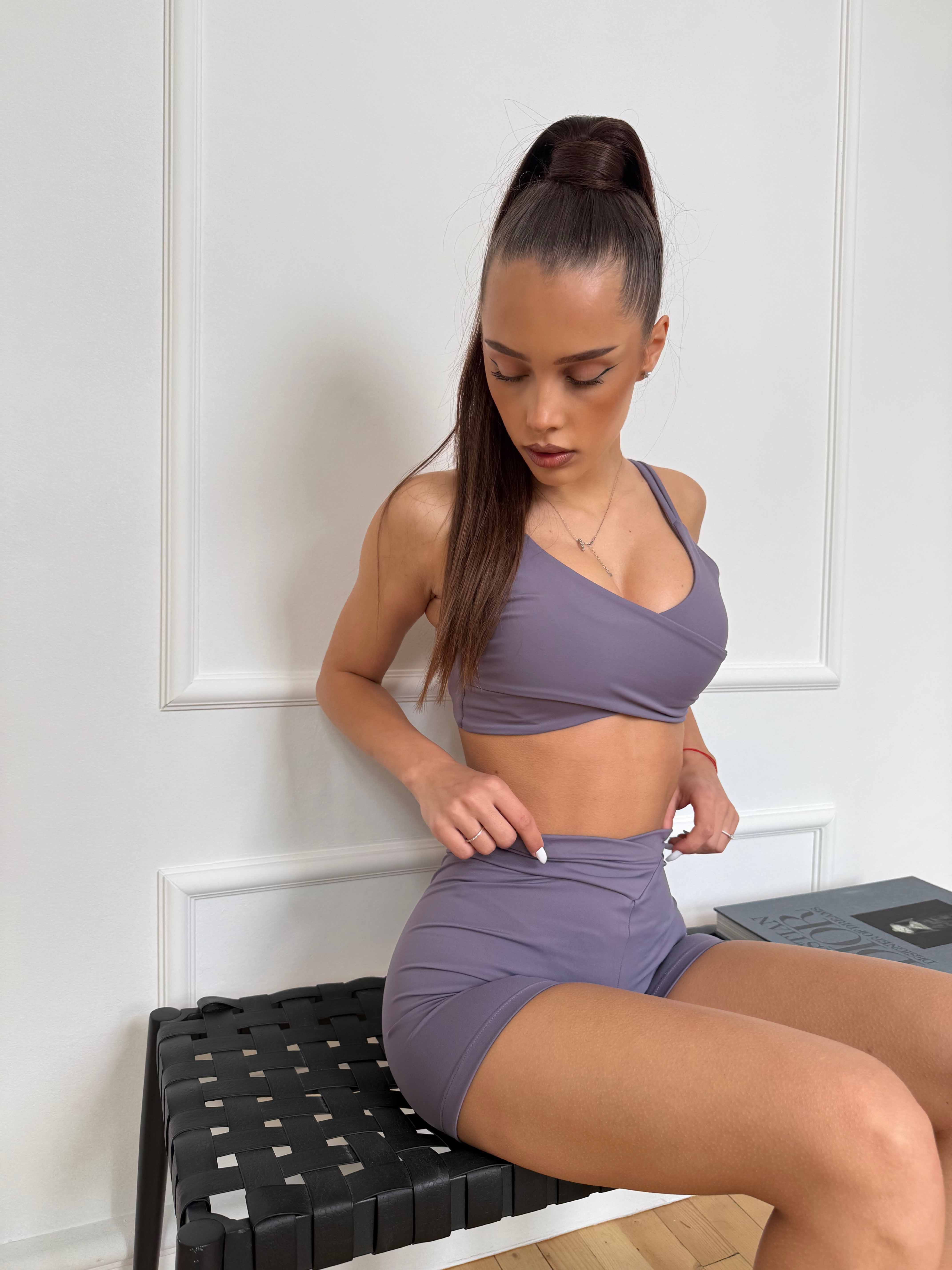 Set Stay Fit Short / Lilla închis
