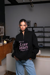 Hanorac LOVE LETTERS / Negru
