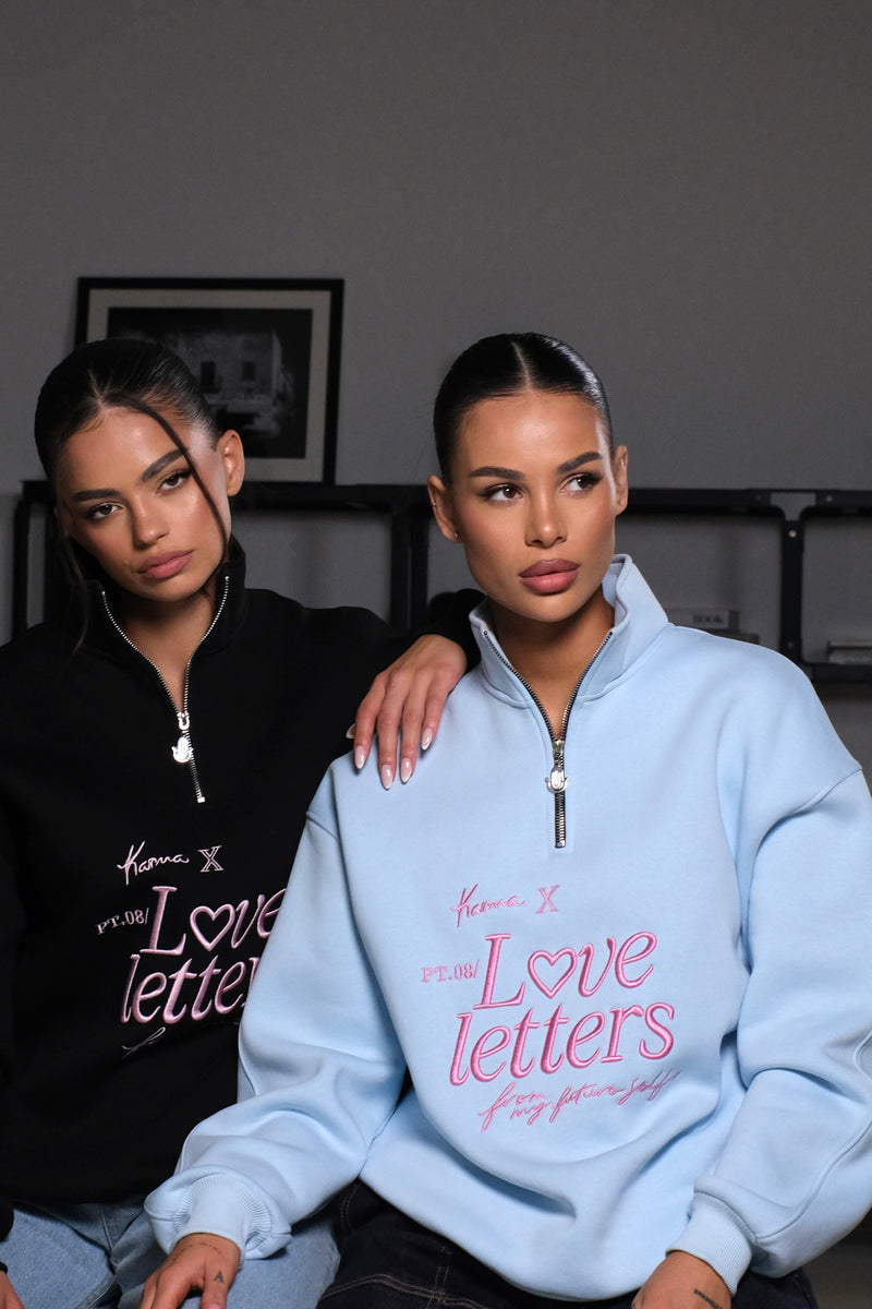 Hoodie LOVE LETTERS / Aura Blue