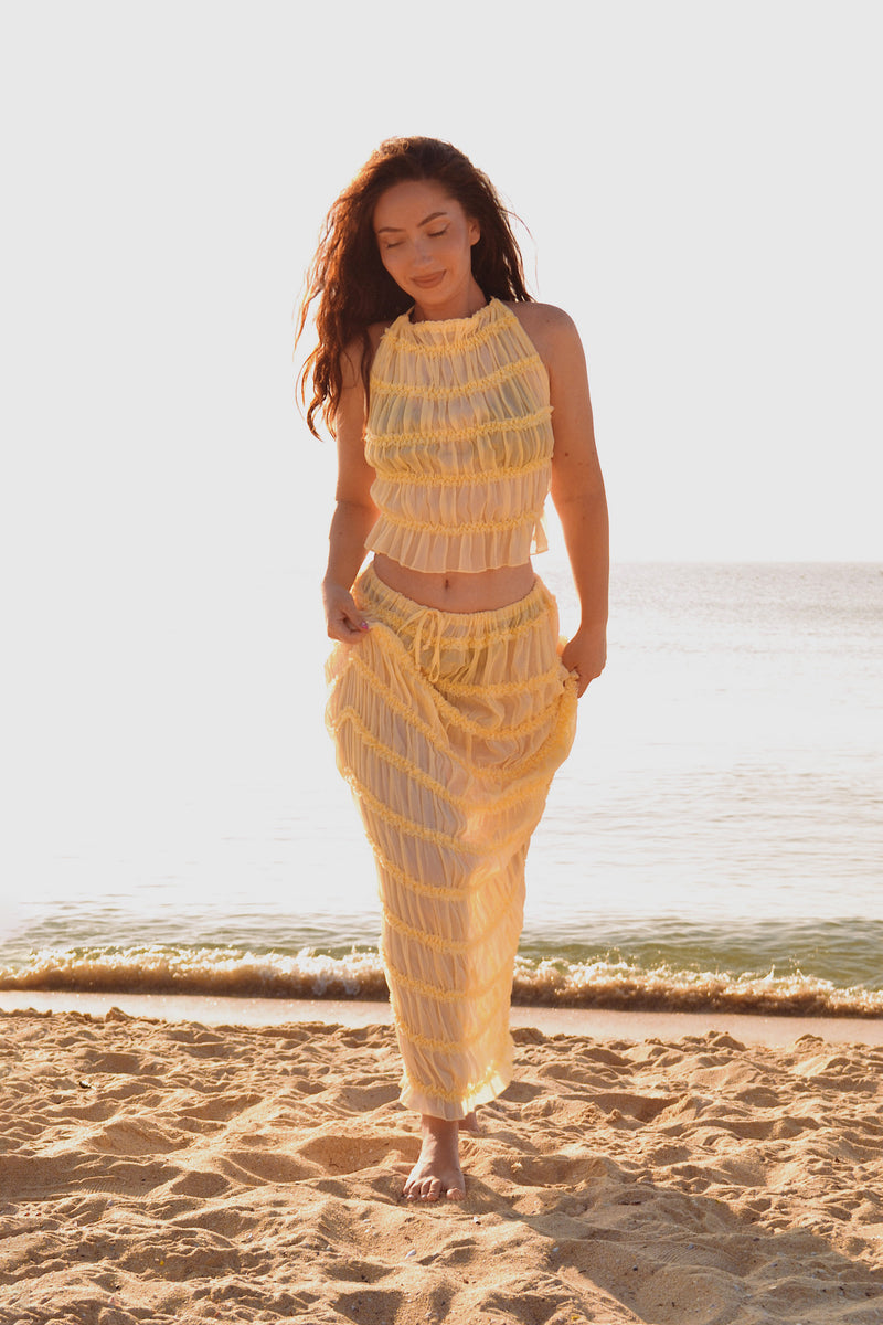 Set pentru plajă Just a mermaid girl / Pastel yellow