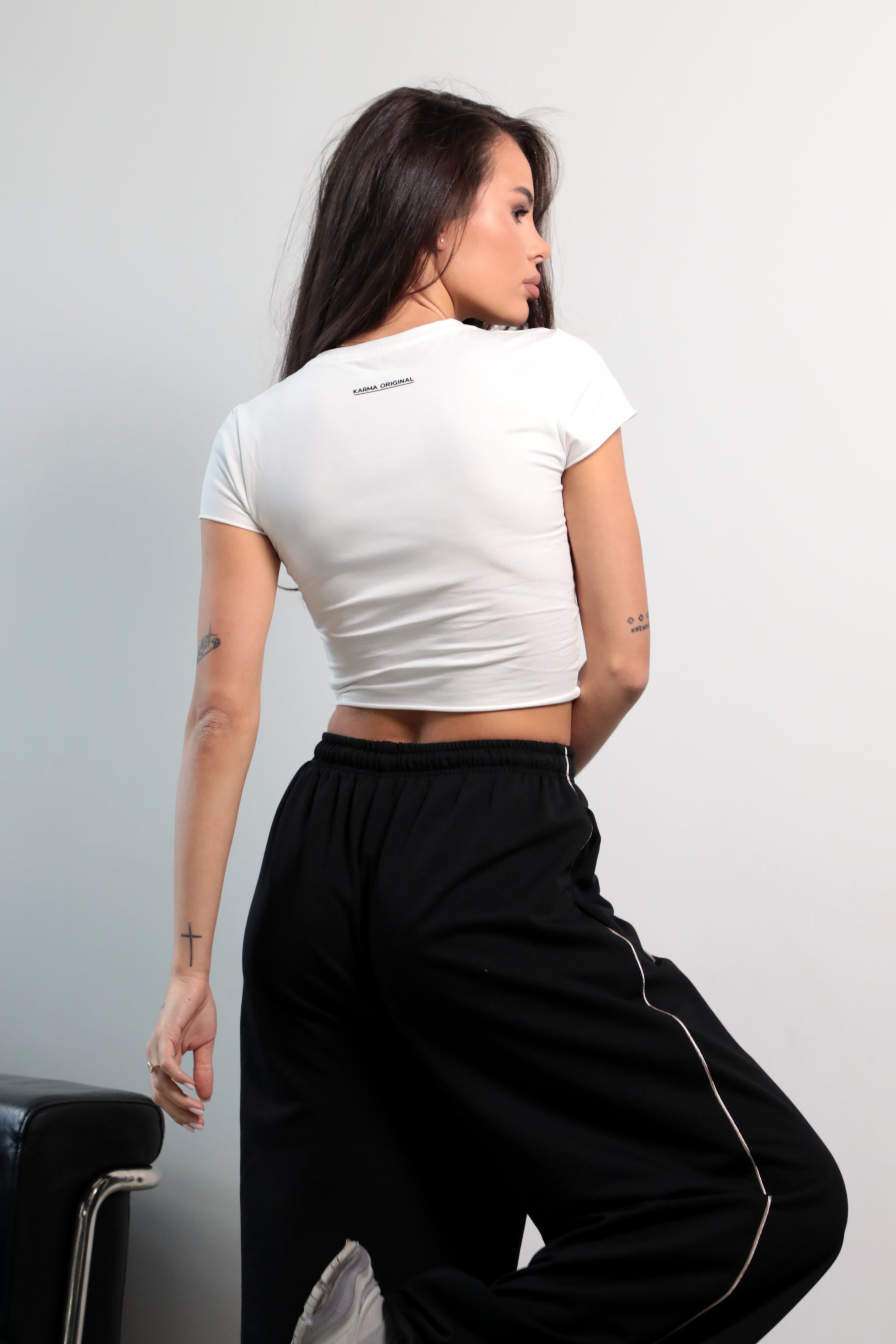 KARMA crop top / Negru Jet