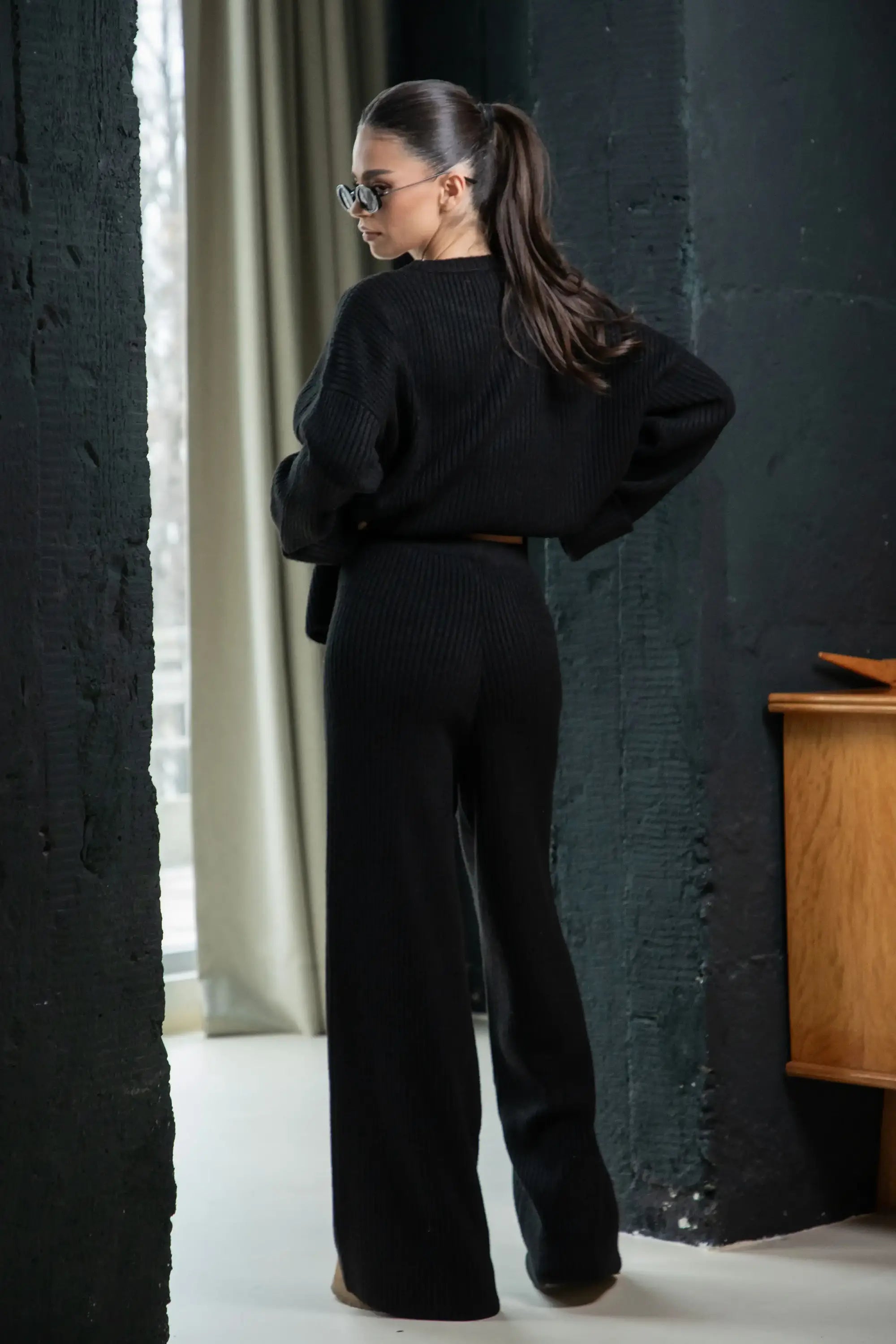 Knitted Signature set / Super Black