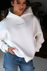 Hoodie FARA VIBRAȘII RĂU / Alb, alb
