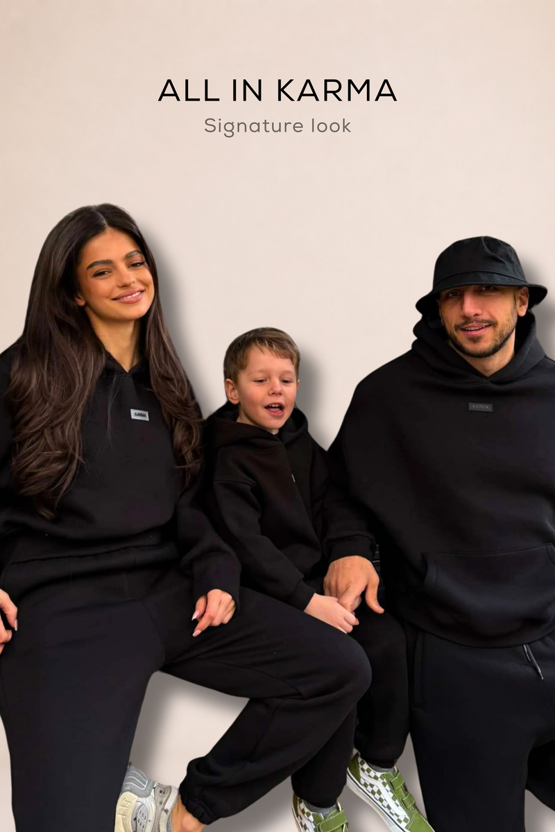 Set de familie Relaxed Fit / Negru