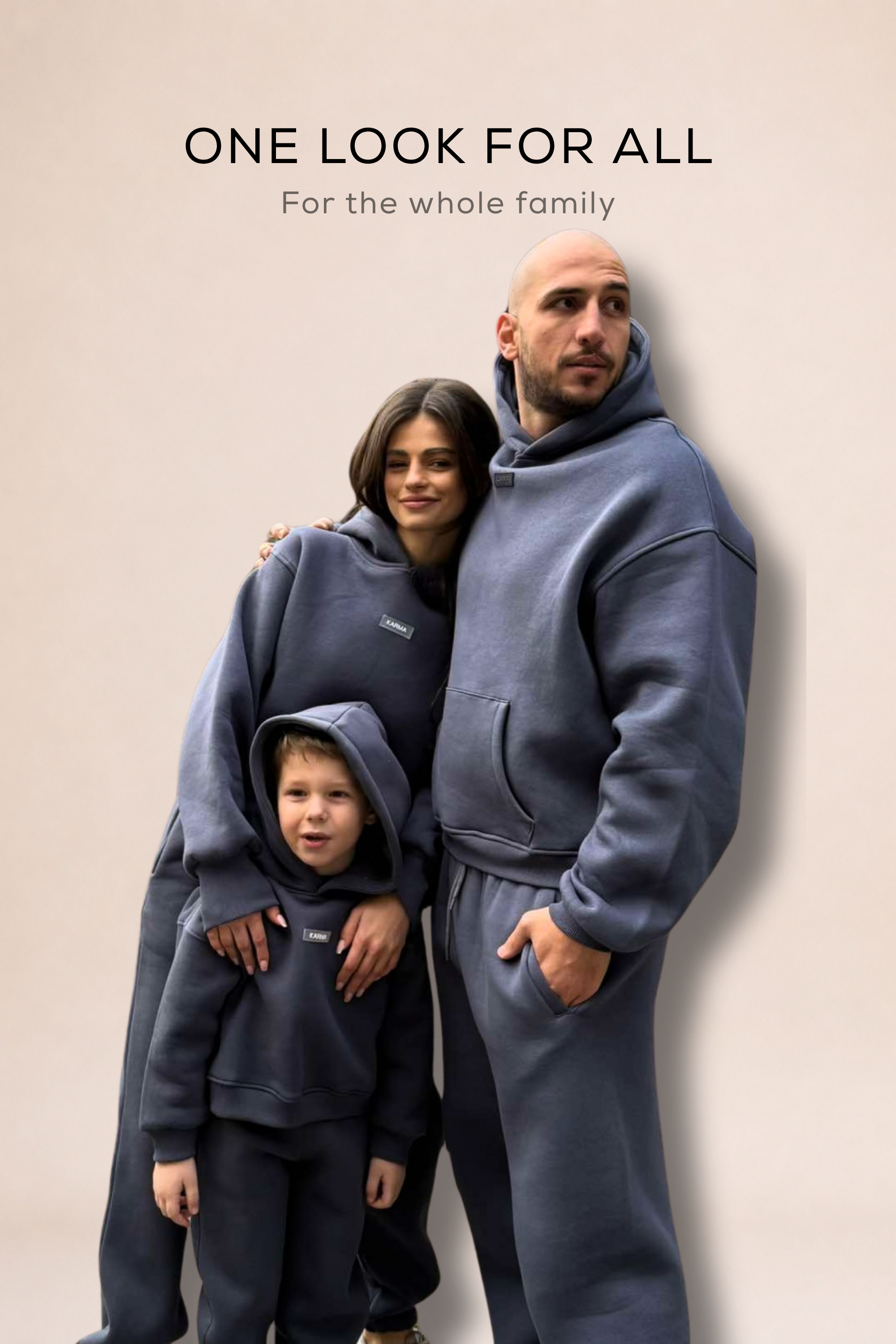 Set de familie Relaxed Fit / Dark Graphite