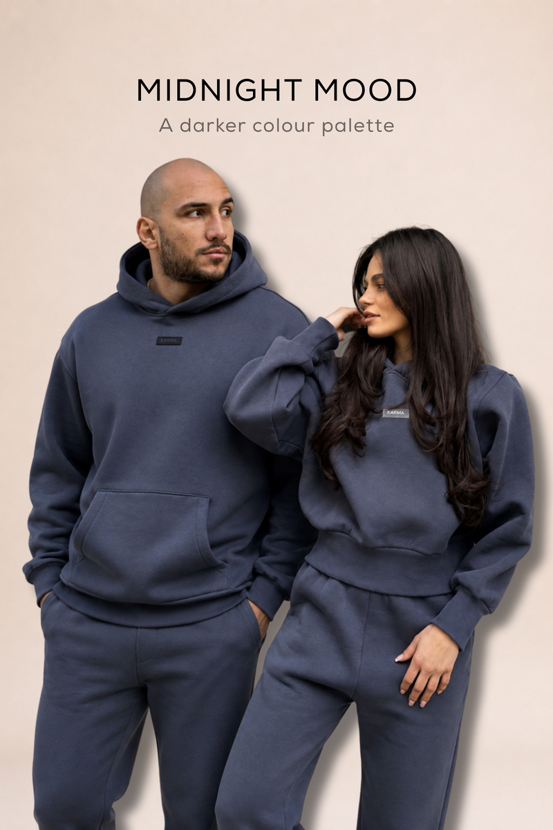 Set vătuit bărbătesc Relaxed Fit + Set vătuit de damă Relaxed Fit / Dark Graphite