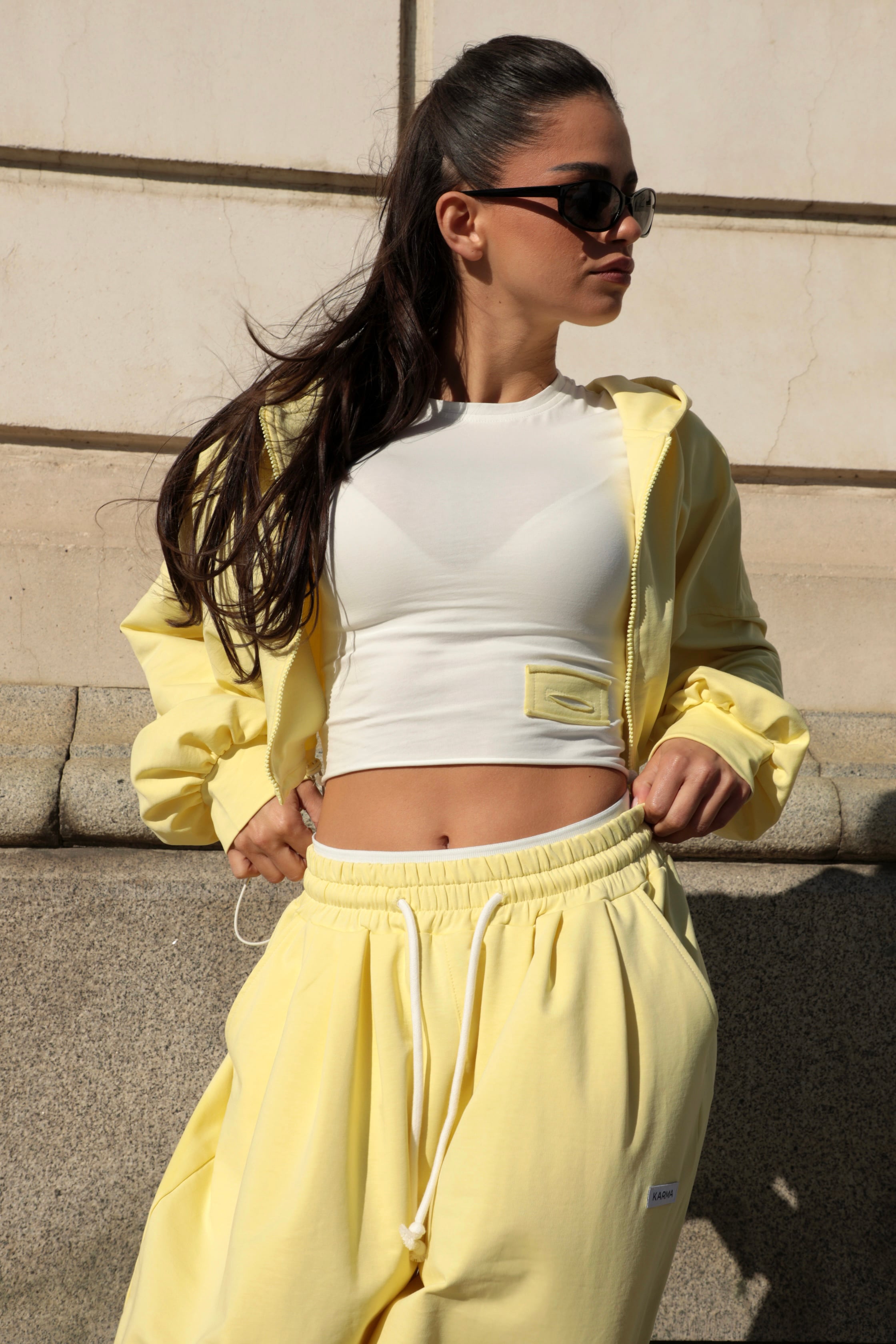 KARMA crop top / Galben blând
