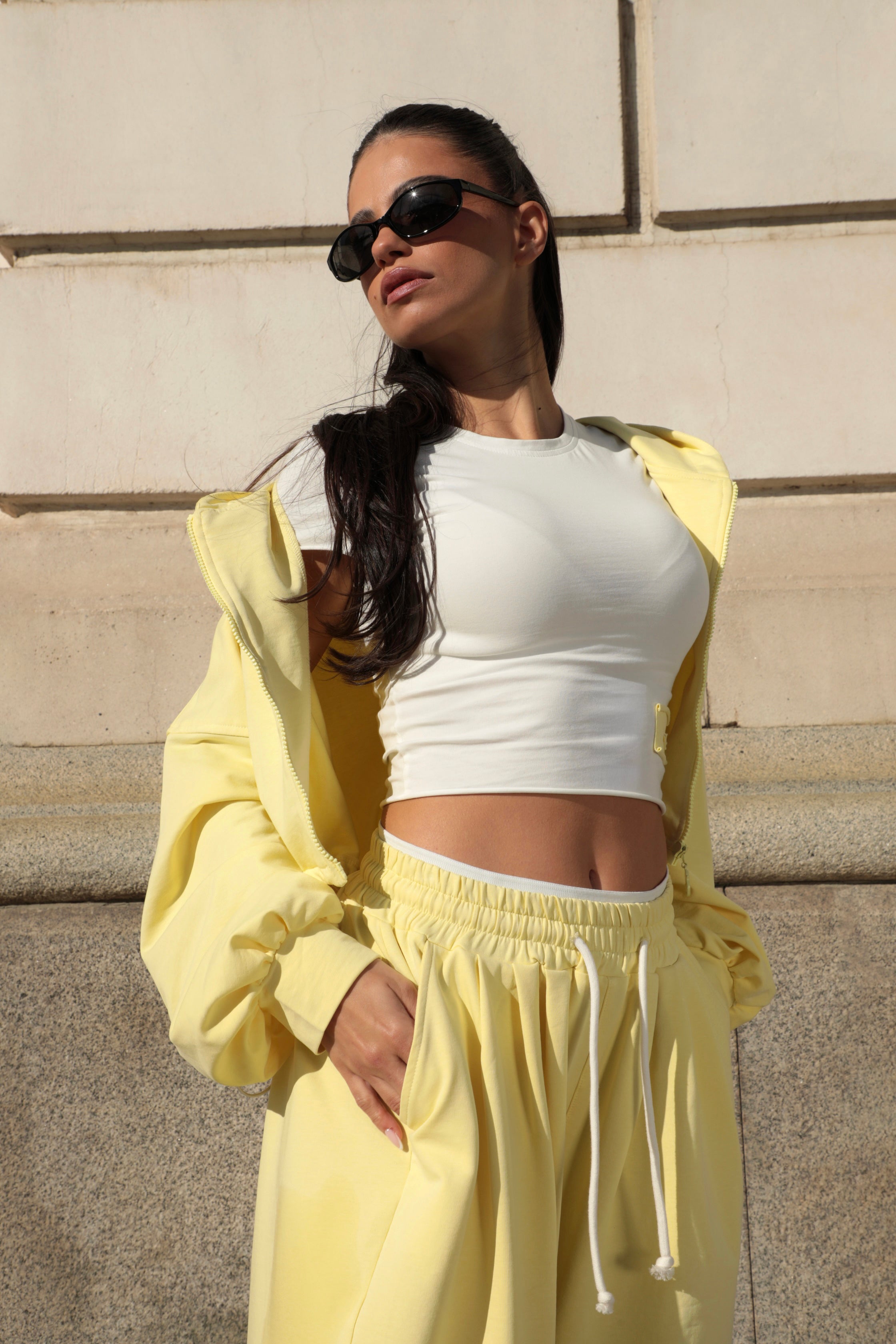 KARMA crop top / Galben moale