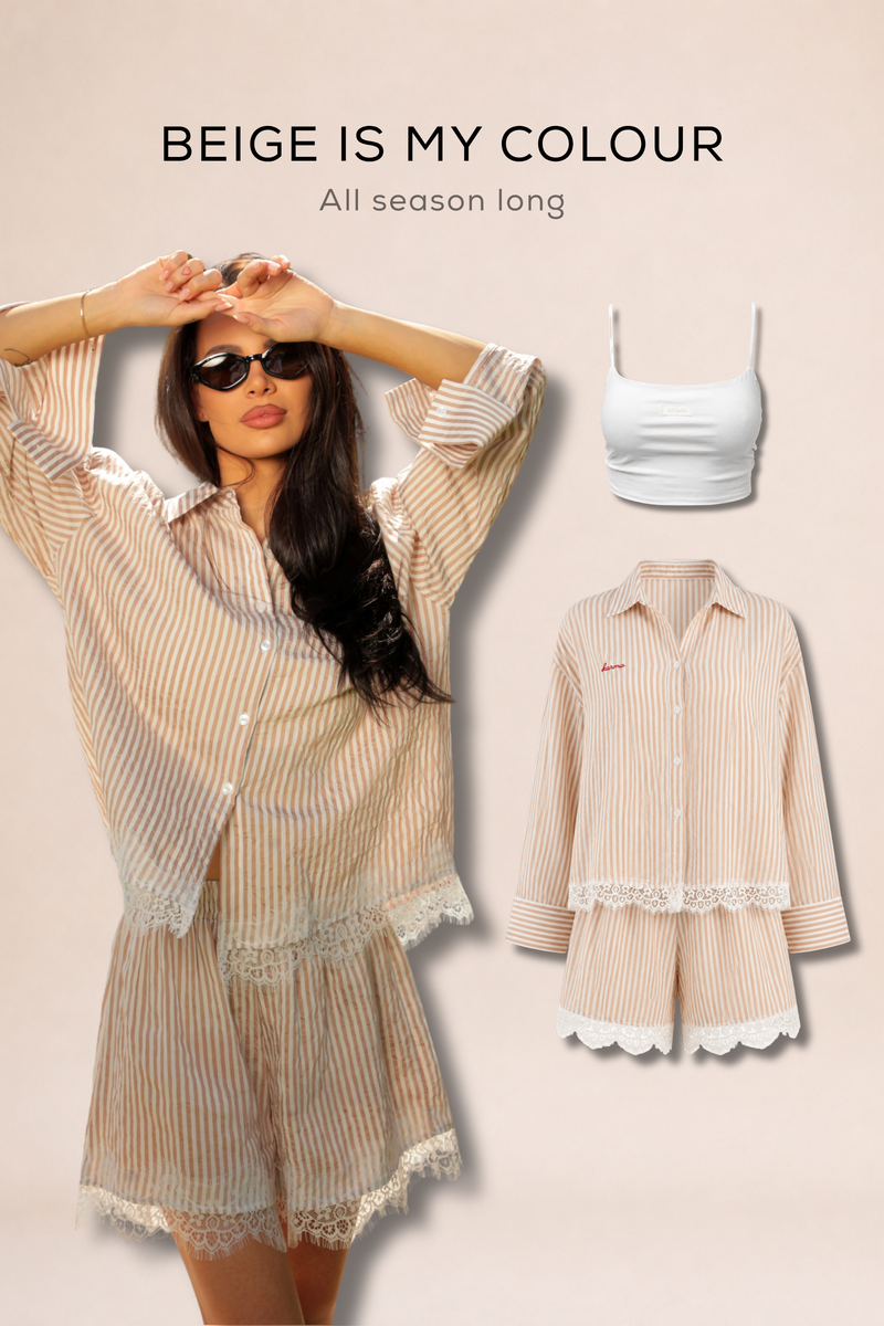 Top KARMA Basic + Set She is art / Beige