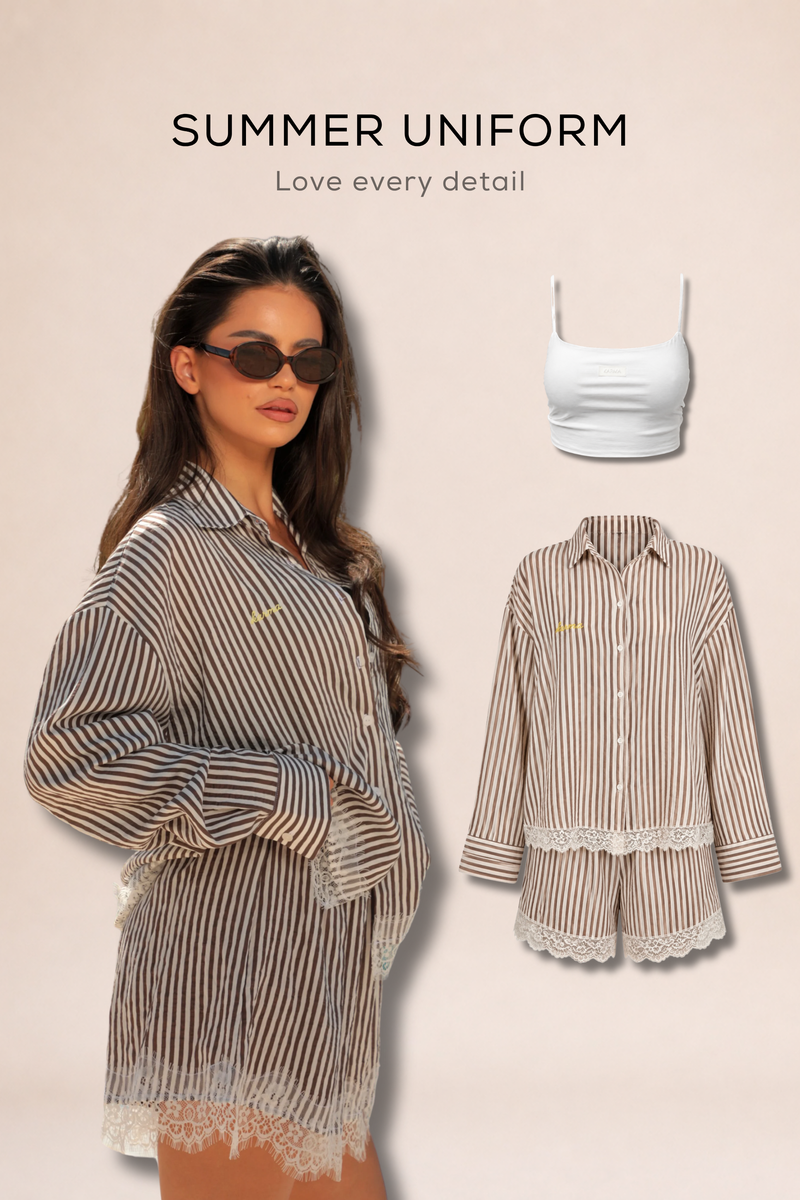 Top KARMA Basic + Set She is art / Brown