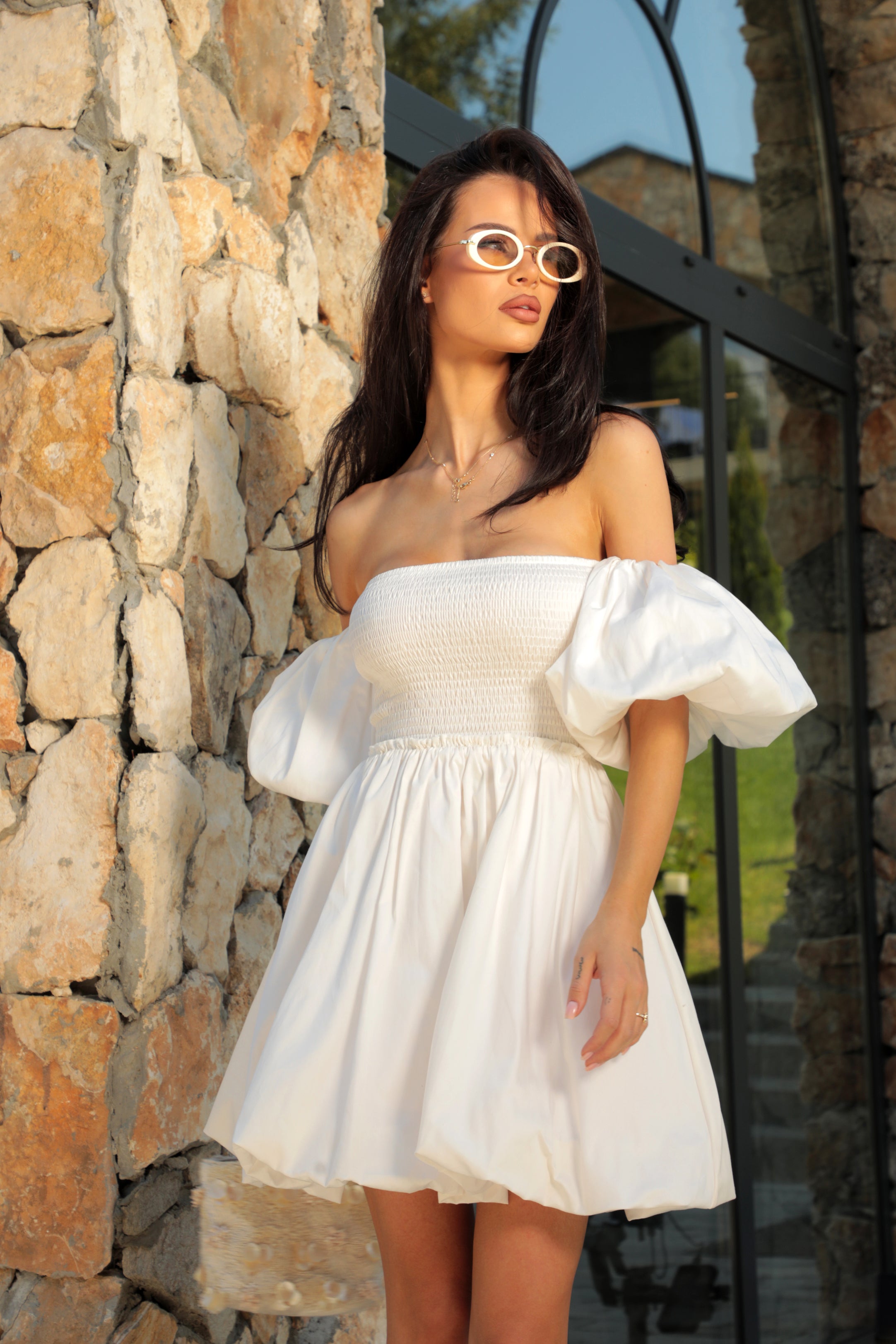 Rochie So Cute / Alb