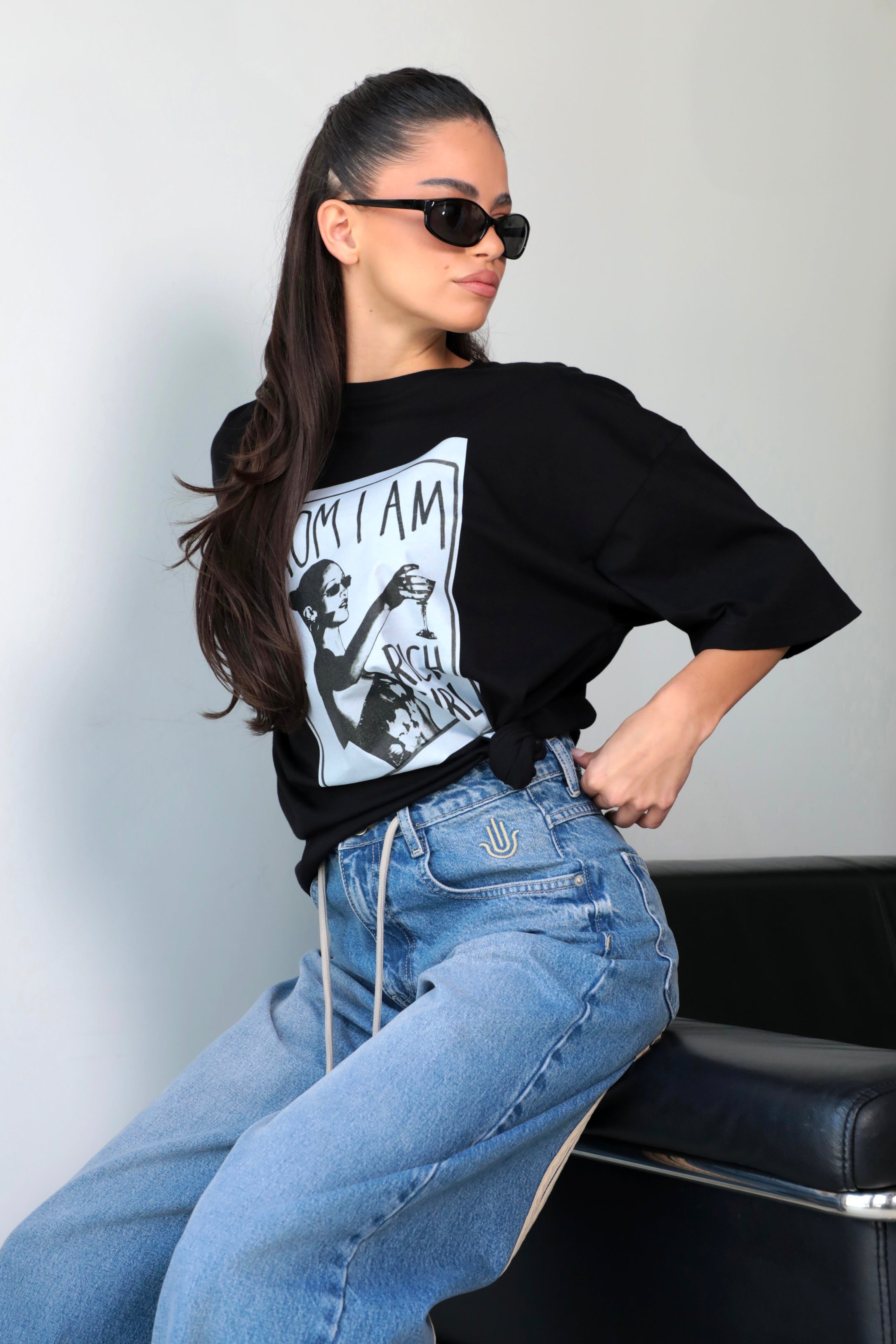 Tricou Fată Bogă / Negru