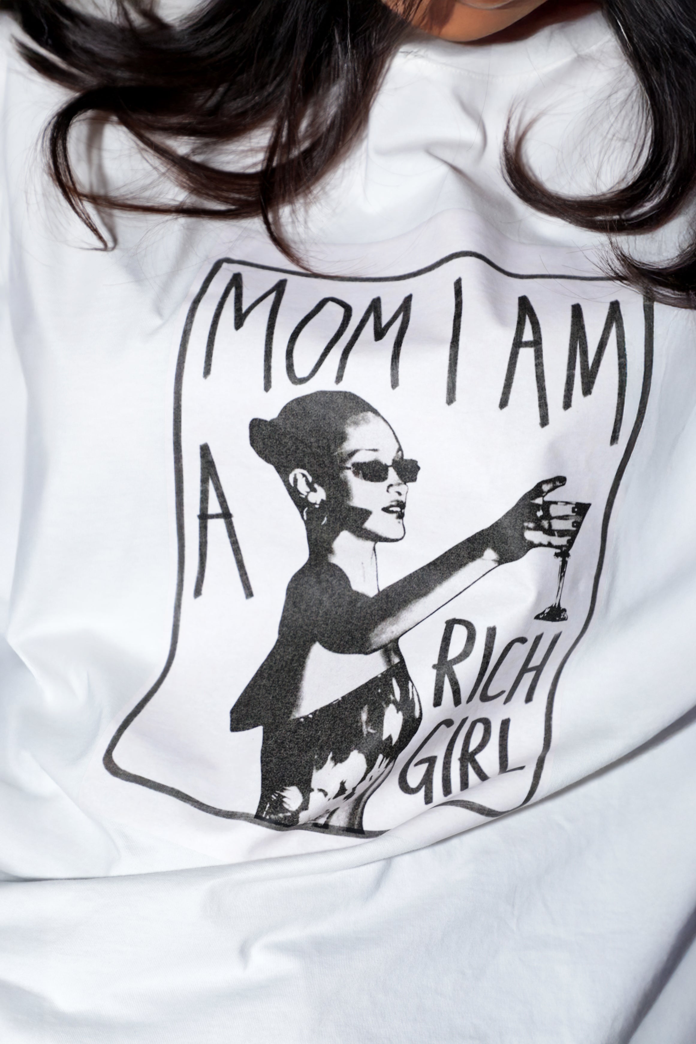 Tricou Rich Girl / Alb