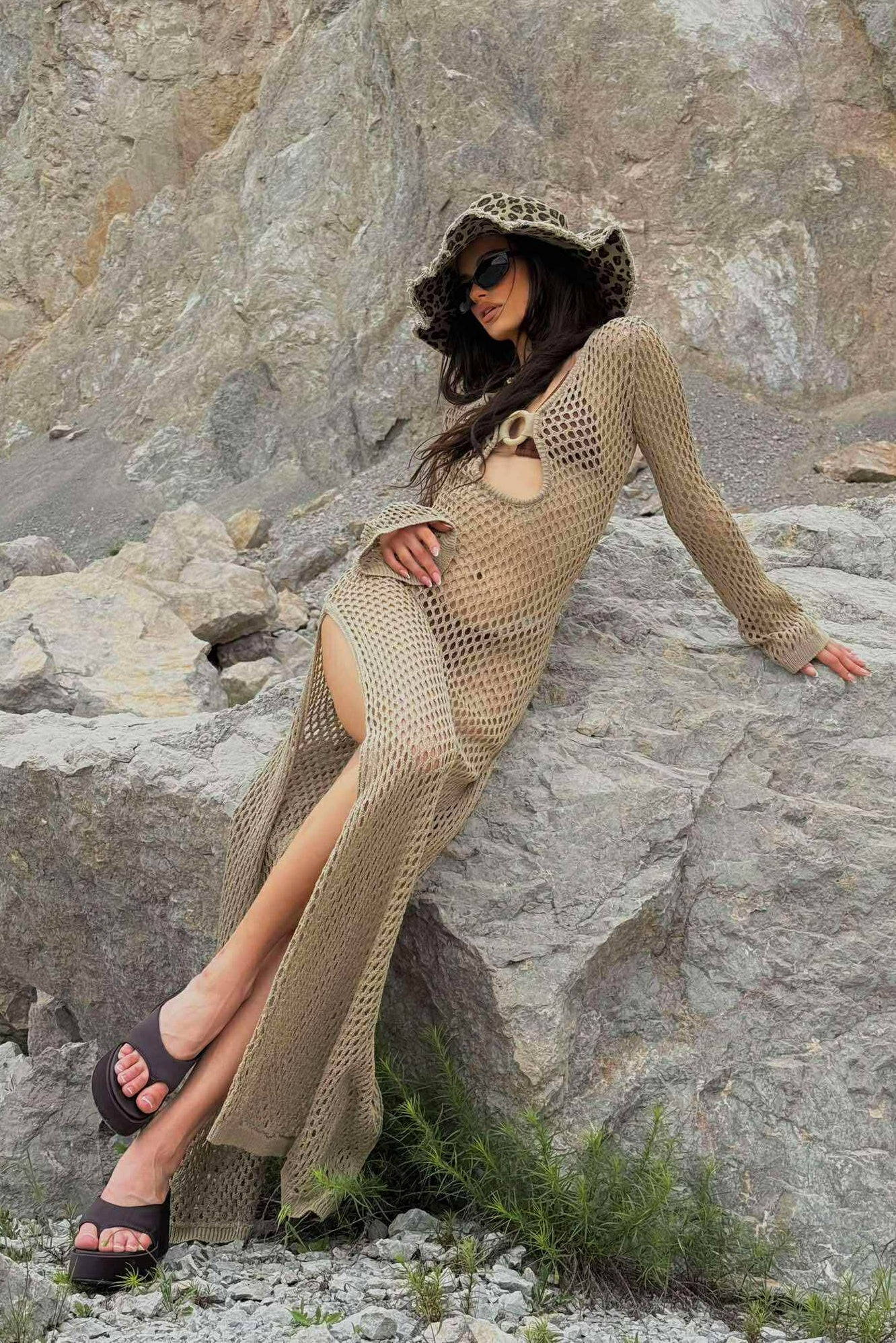 Rochie Beach time / Beige