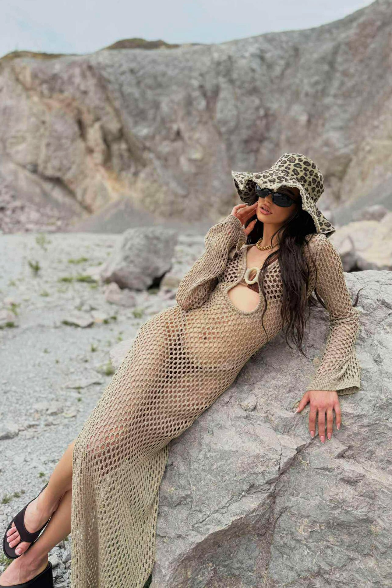 Rochie Beach time / Beige