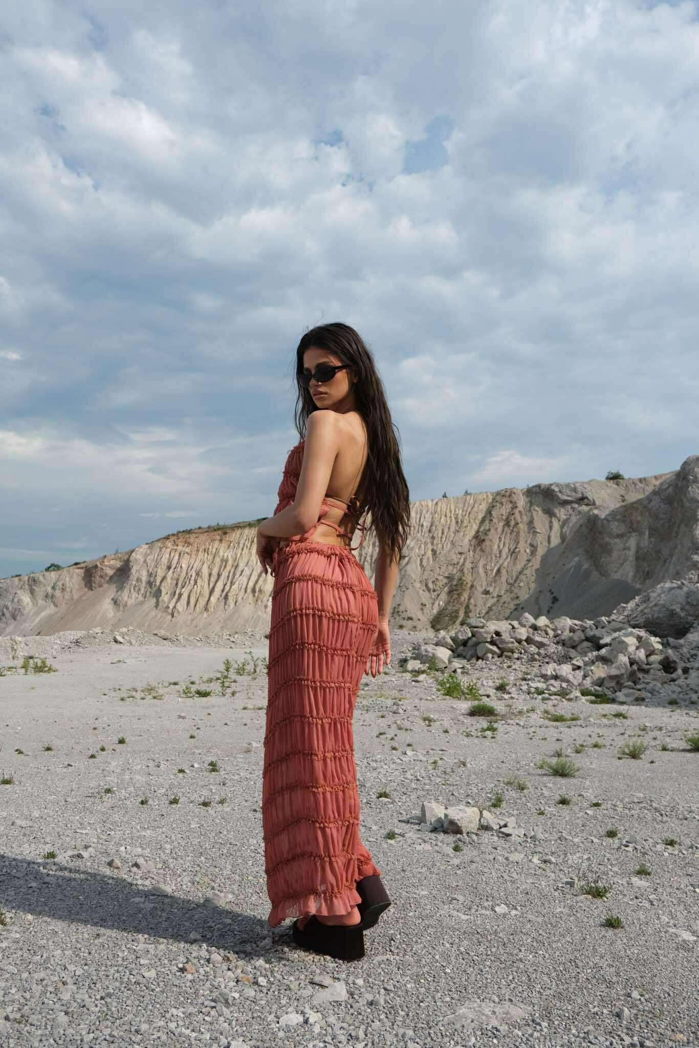 Set de plajă Just a mermaid girl / Roșu Rococco