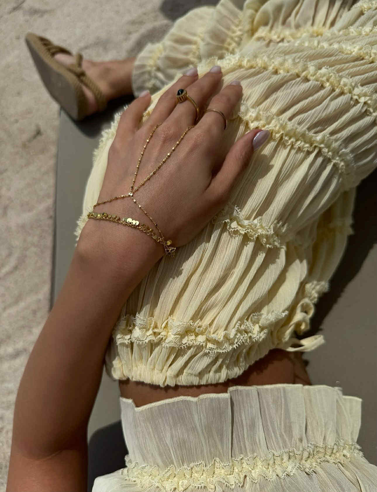 Set de plajă Doar o fetiță sirenă / Galben pastel