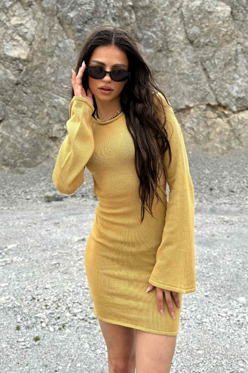 Rochie Tropics / Mustard